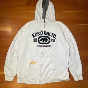 Ecko unltd white zip up